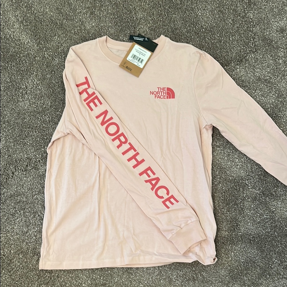 The North Face Light Pink Long Sleeve Tee, NEW, Size S